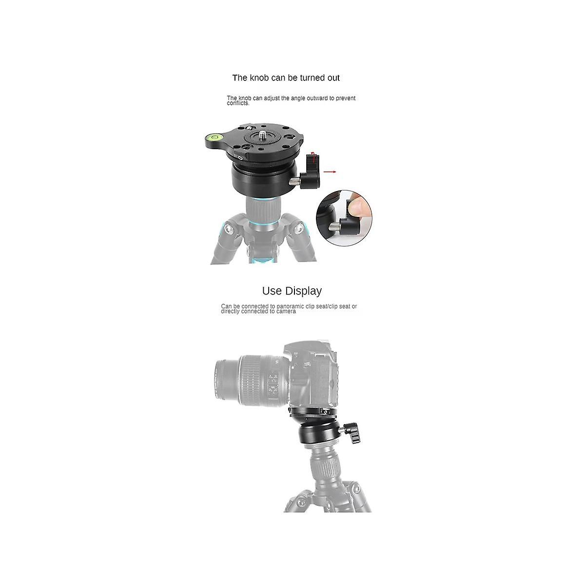 Universal Multifunctional Horizontal Adjustment Seat Panoramic Head Tripod DSLR Camera Adjustment T