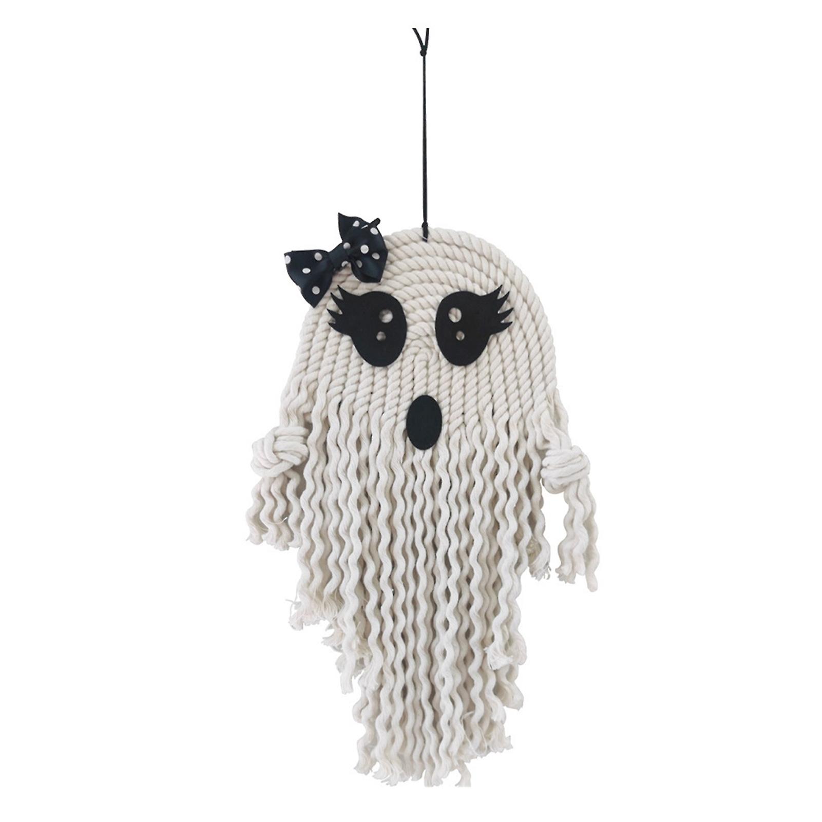 White Ghost Tapestry Decor Halloween Scene Layout Props For Haunted House Secret Room