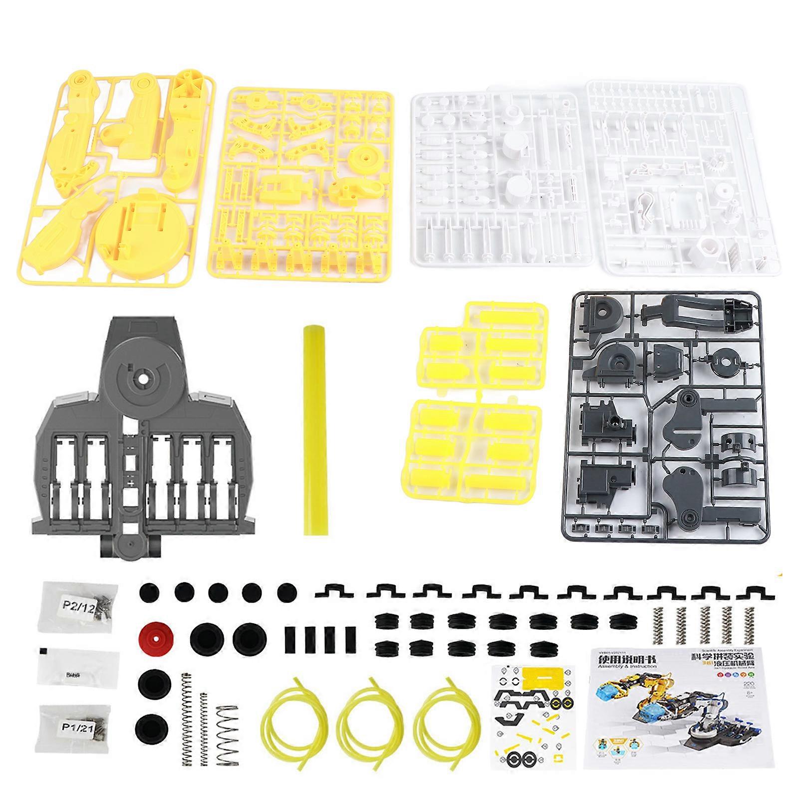 Kids' DIY Hydraulic Robot Arm Kit - 3-in-1 Mechanical Science Toy for Learning