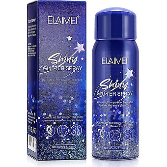 60ml glittersuihke, vartalon kiiltävä glittersuihke iholle, kasvoille, hiuksille ja vaatteille, yökerhon juhlaglittersuihke