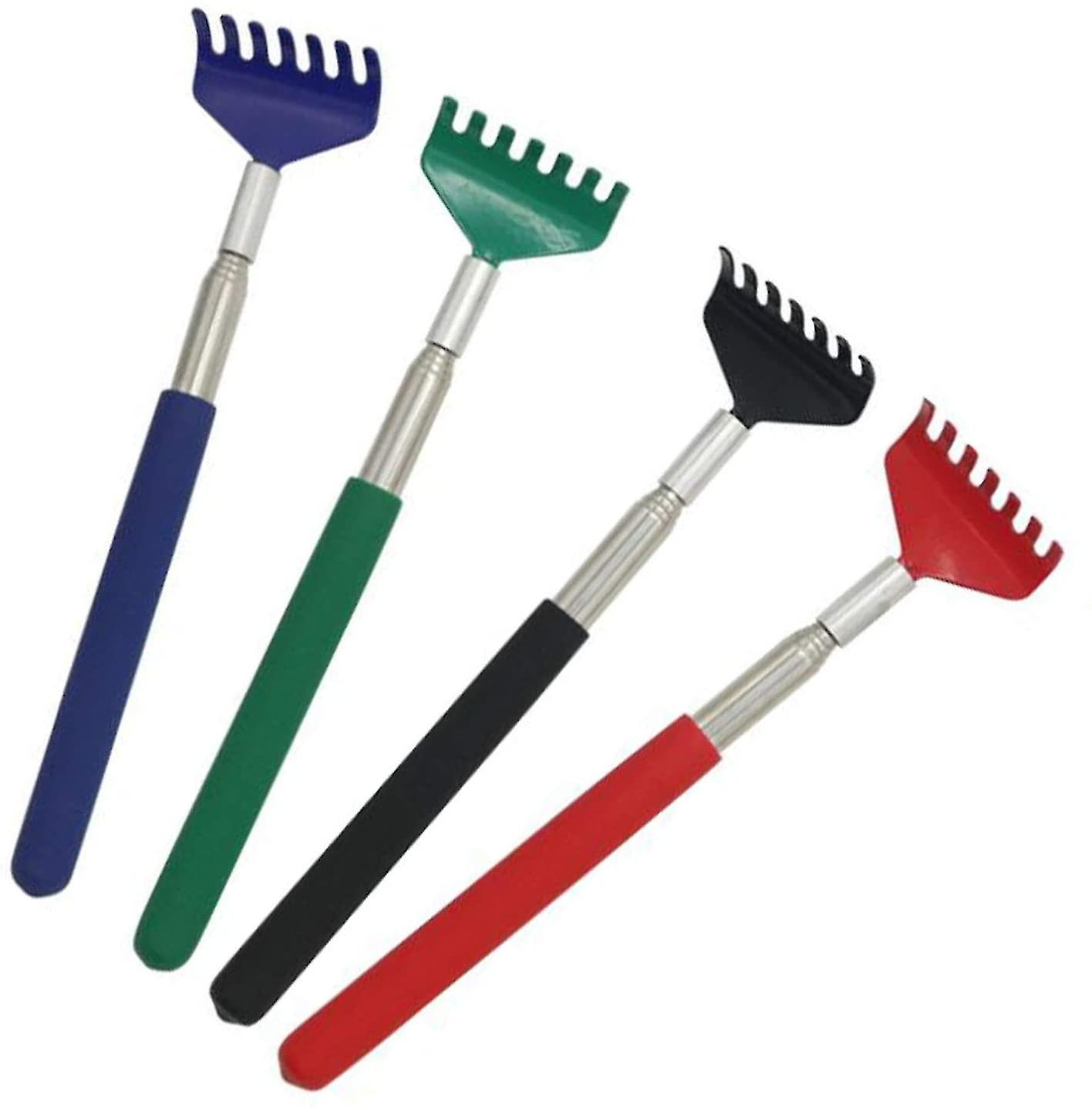 4 Pcs Back Scratcher Portable Extendable Back With Telescopic Handle