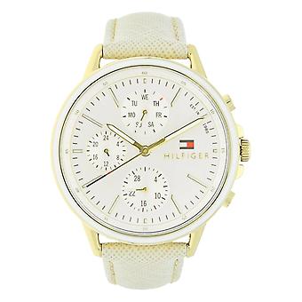 Carly 40mm esf silver co beige watch for Women Analog Quartz with Cowhide bracelet 1781790