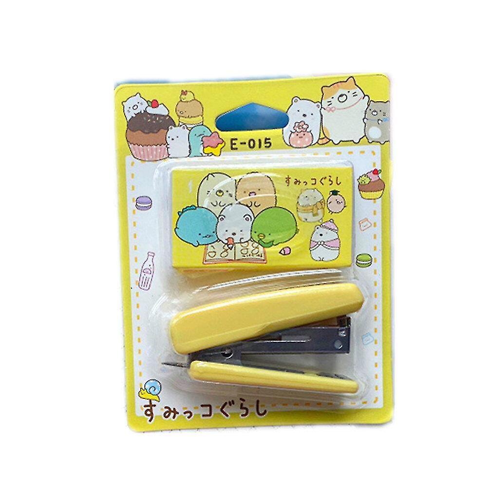 Hole Punches Cute Cartoon Sumikko Gurashi Mini Stapler Set Japanese School Accessories Portable Bookbiding