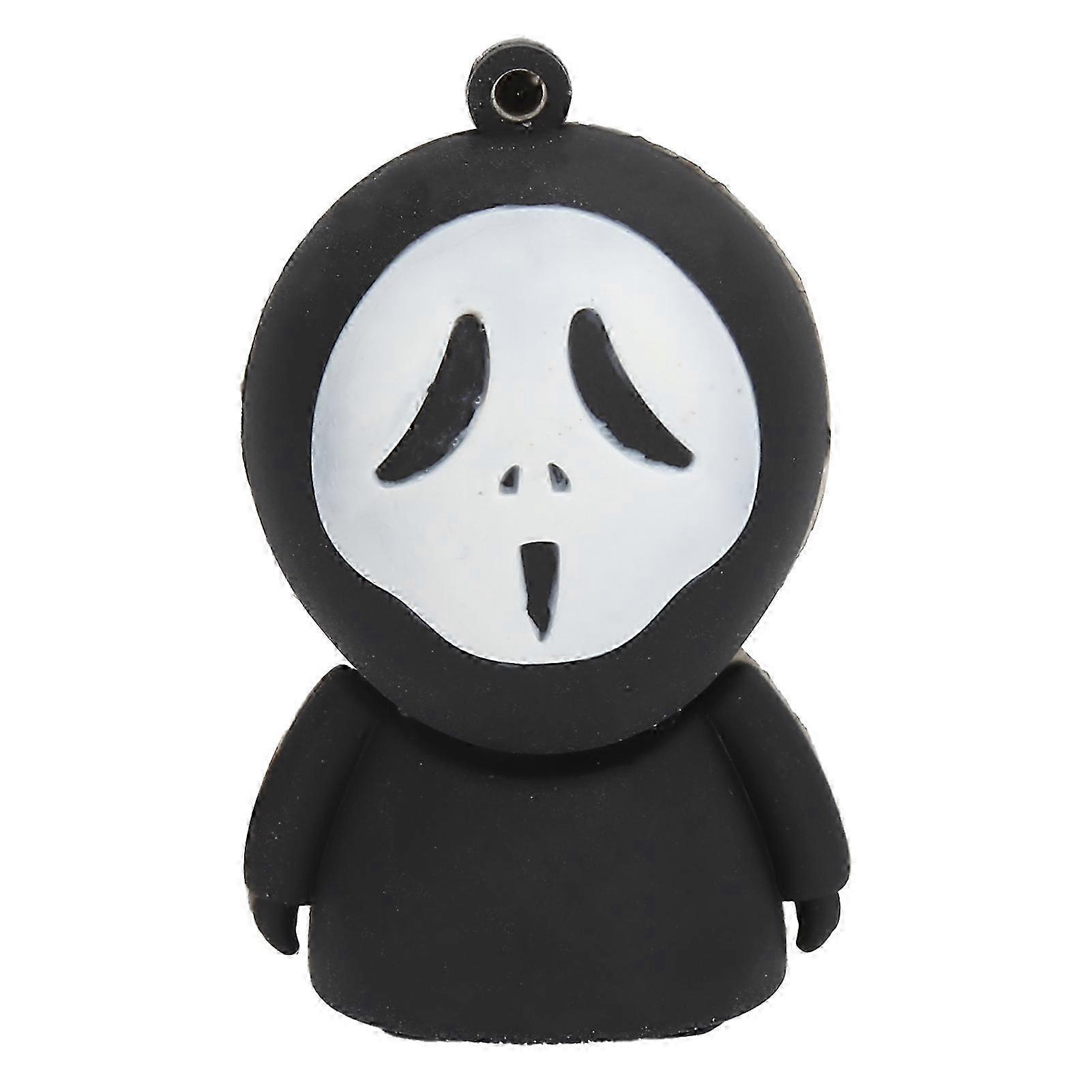 U Disk USB2.0 3 Dimensional Ghostface Practical Special Data Storage Gift for Desktops Laptops Tablets