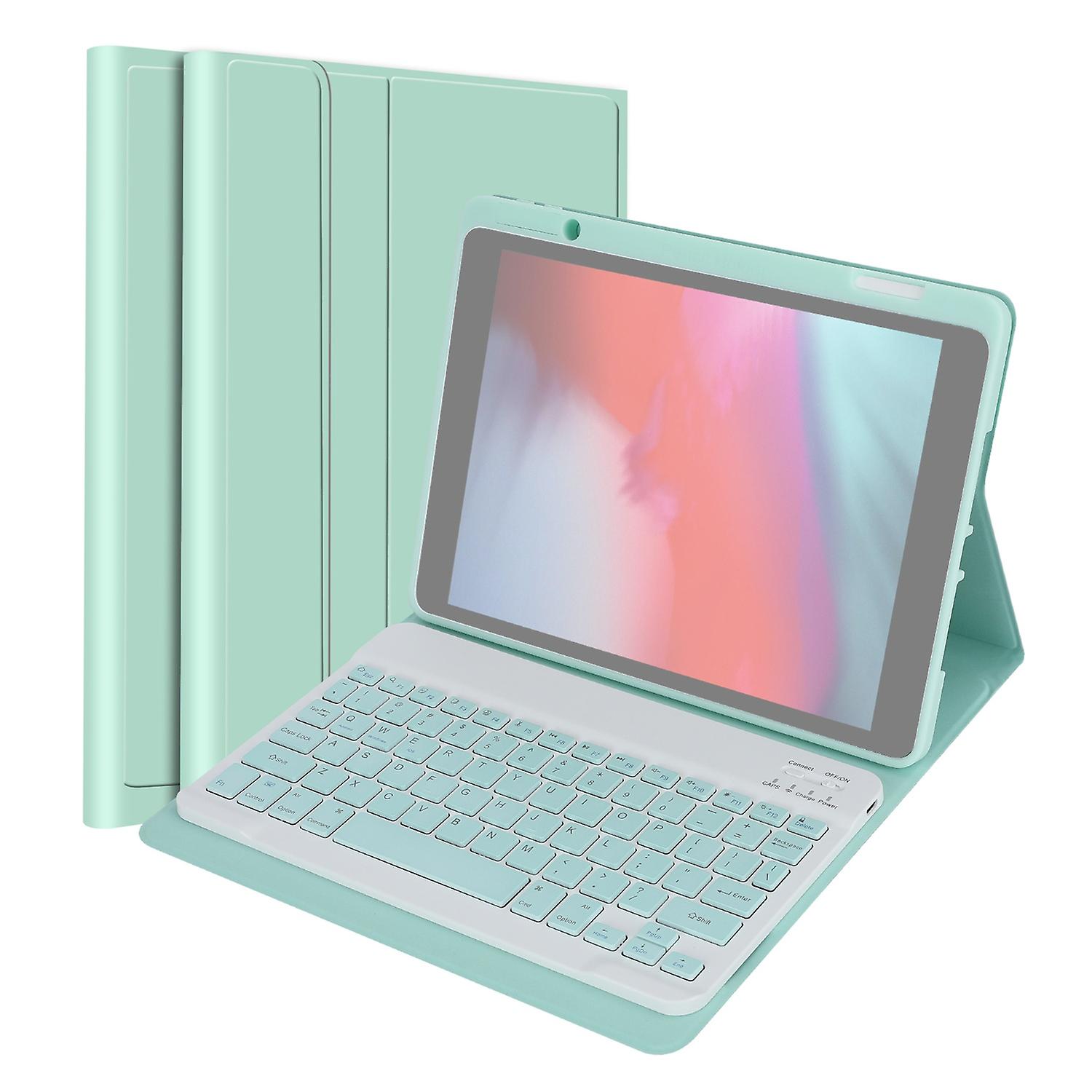 Wireless BT Keyboard USB Keypad with PU Leather Protecting Case for Tablet Compatible with iPad Air3