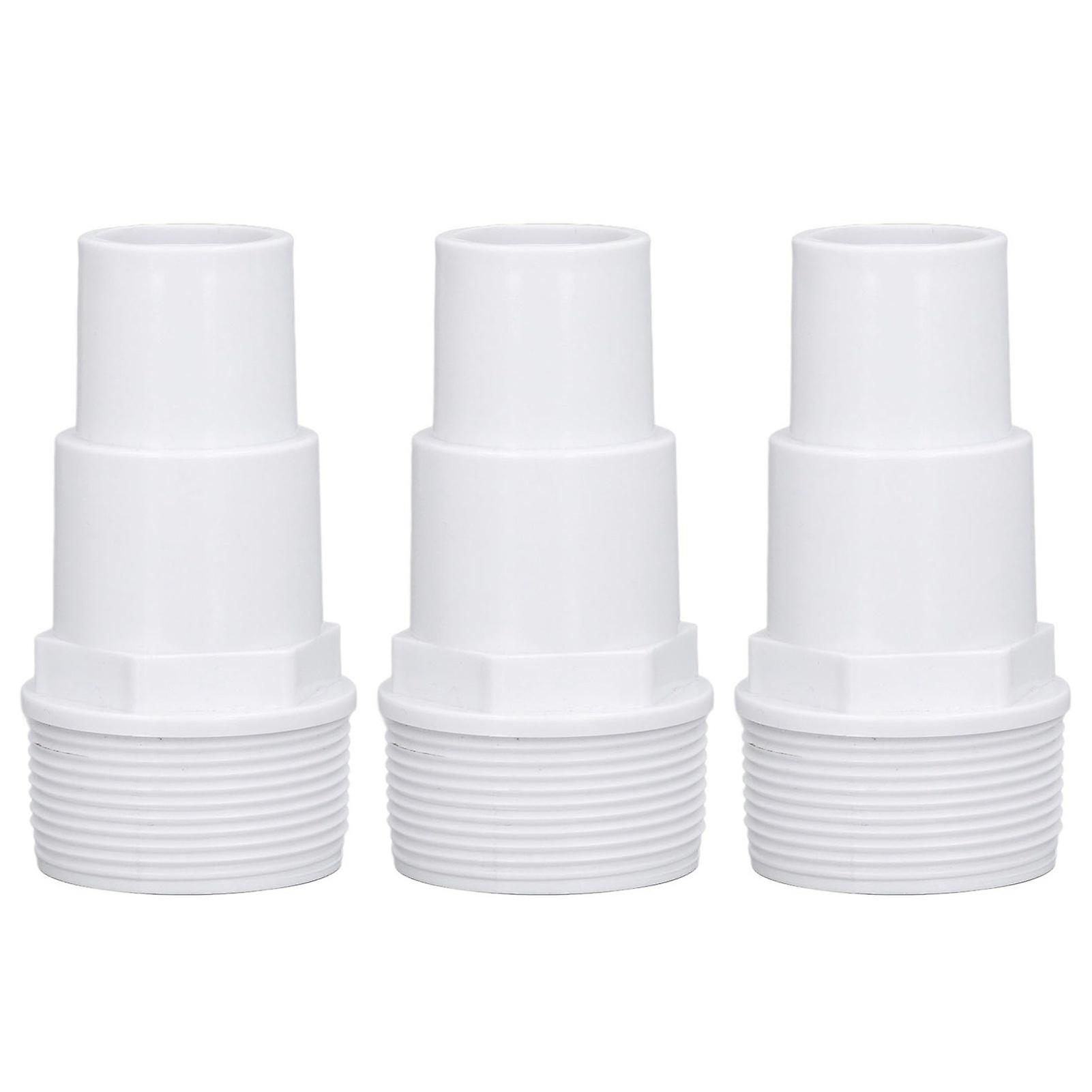 3Pcs G1‑1/2 External Thread Hose Adapter Swimming Pool Supplies for Replacement of Above Ground Pool Pumps Filters Skimmers G1‑1/2Male Thread Connecto