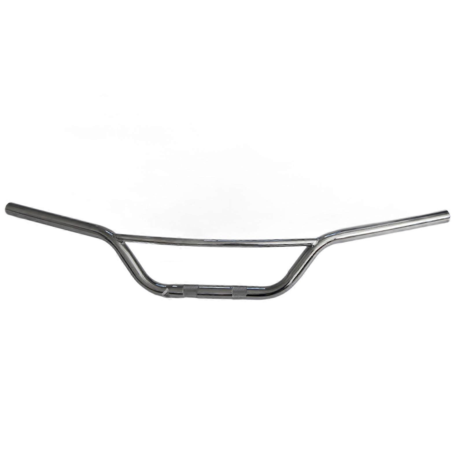 Silver Retro Drag Bar - Universal Motorcycle Handlebar Replacement Part 25mm
