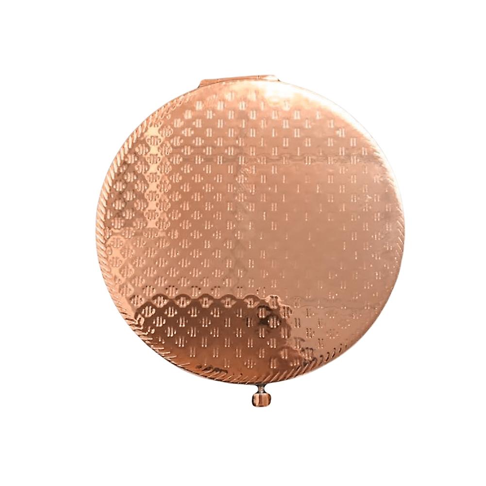 Ouzhan Retro Matte Round Pocket Makeup Mirror Portable Double Sided Folding Magnifier