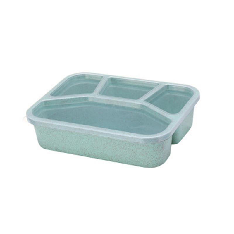4-Compartment Meal Box - Single Piece, PP, Blue