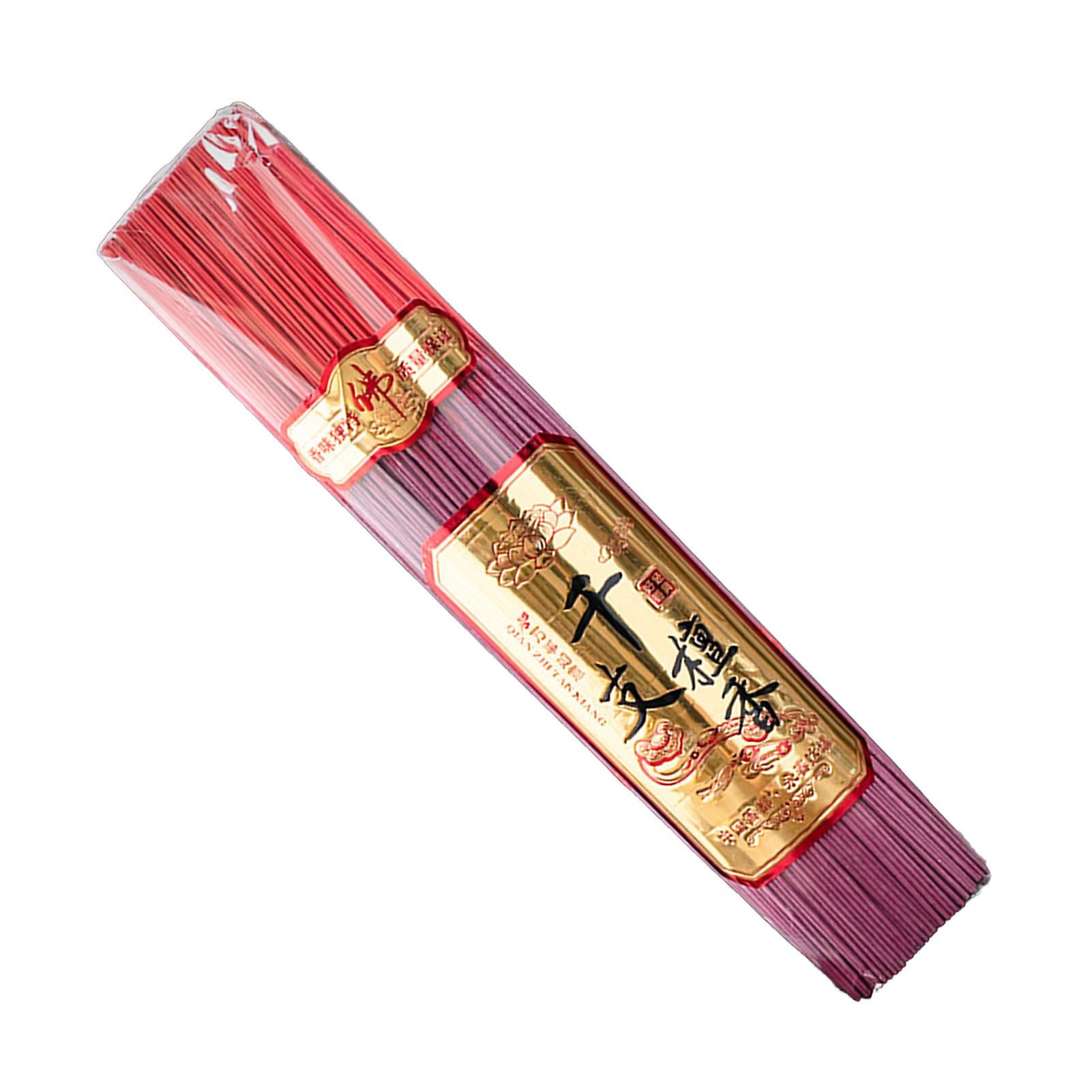 1000 Pcs Smokeless Incense Sticks Comfortable Long Lasting Fragrance Sandalwood Incense Sticks for Home Temples Red 32.5cm