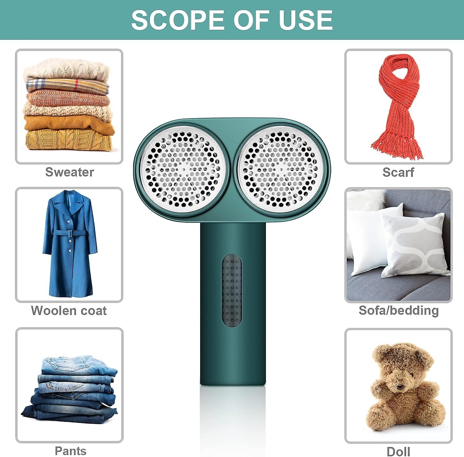 Rasoir textile décapant rechargeable - Vert