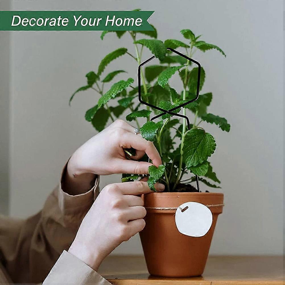 3 יחידות סבכת גן מתכת שחורה 28x10 ס"מ תמיכת צמח ברזל