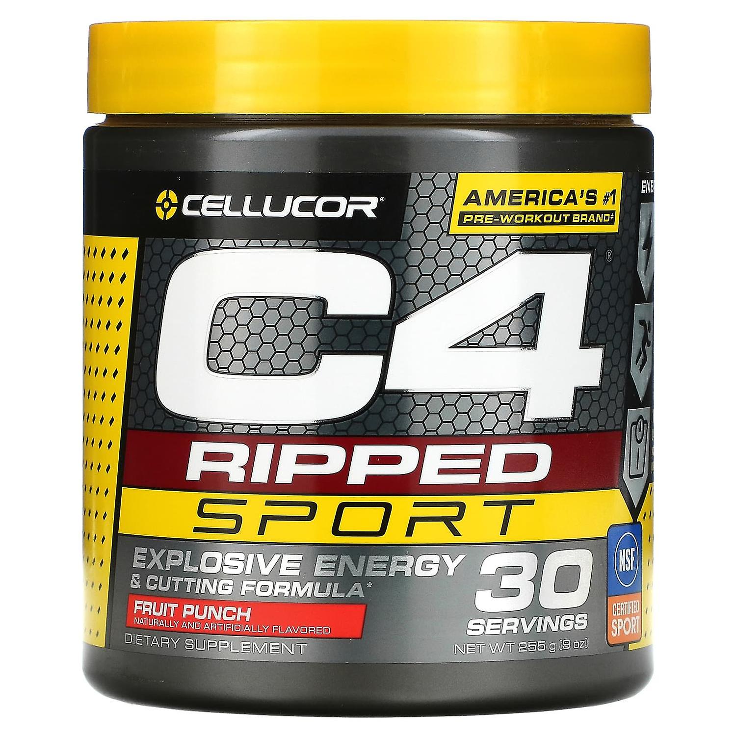 Cellucor, C4 Ripped Sport, Pre-Workout, Fruit Punch, 9 oz (255 g)