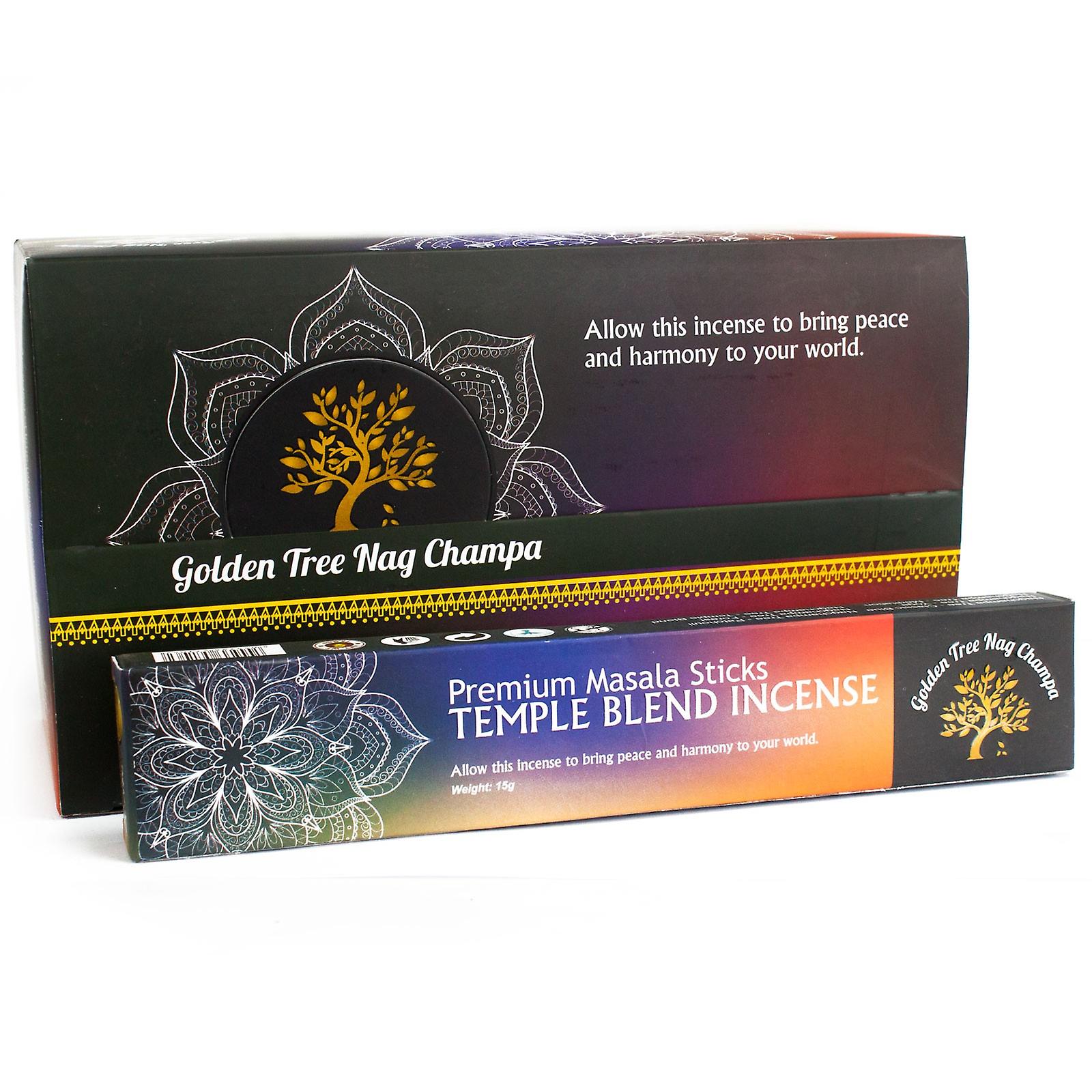 Golden Tree Nag Champa Incense - Temple Blend X 1