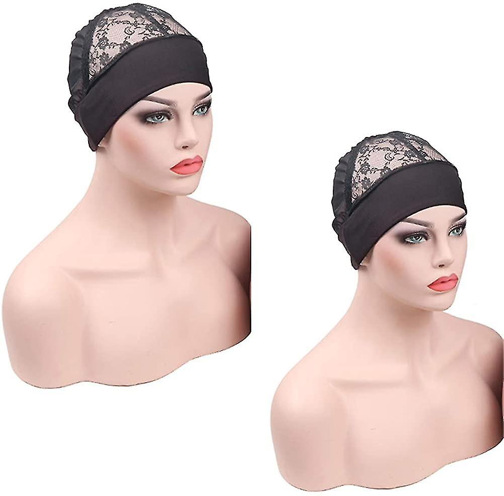 Set Of 2 Wig Caps For Making Wigs - With Adjustable Handle