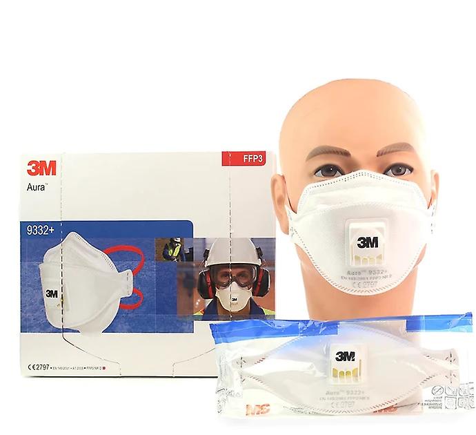 20 x 3M™ Aura™ Particulate Respirator Masks, FFP3, Valved, 9332+