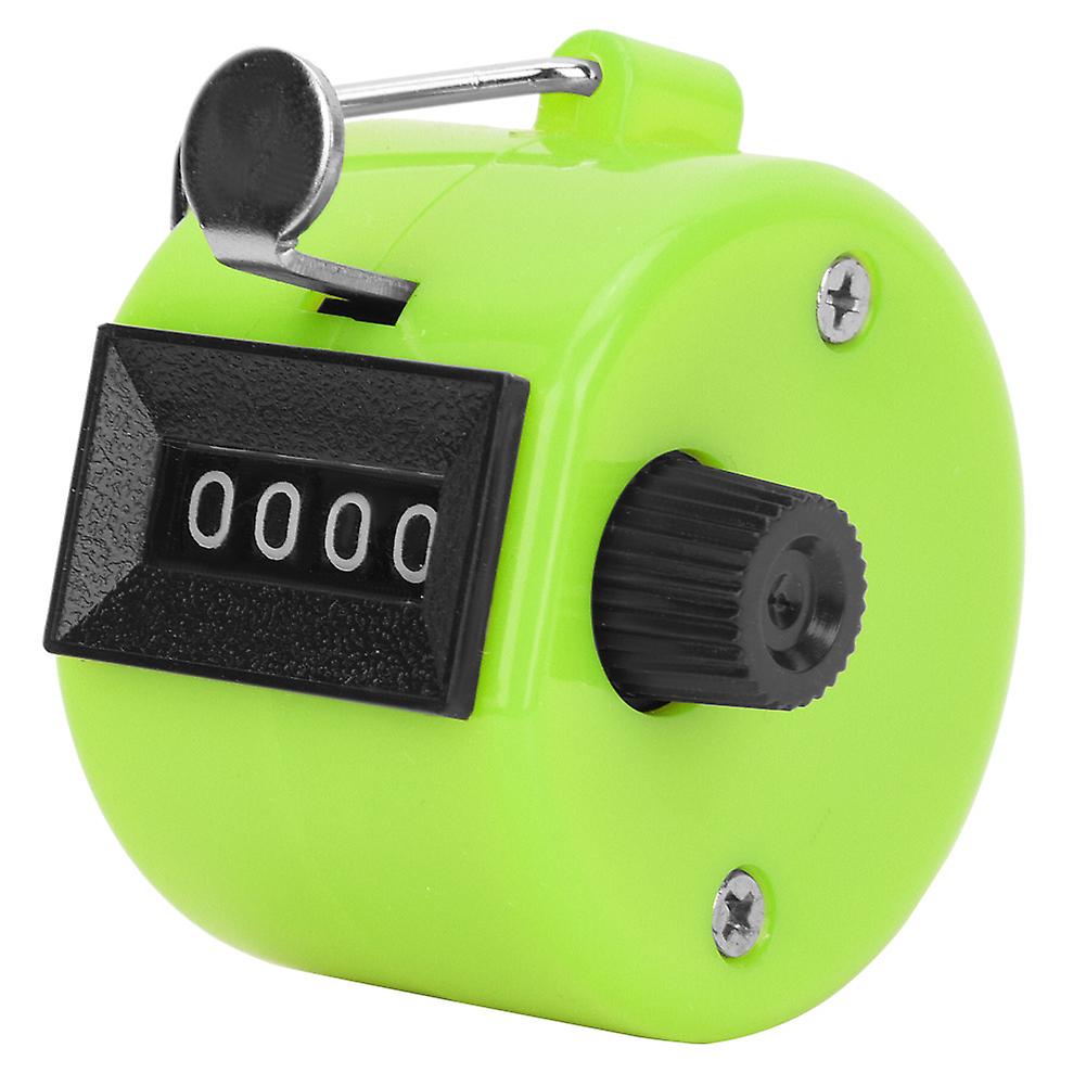 BERM Hand Tally Counter 4-Digits Plastic Knob Reset Handheld Counting Tool with HookGreen