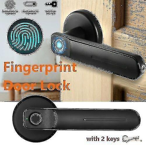 Fingerprint Electronic Door Lock Biometric Door Handle With Keys Security