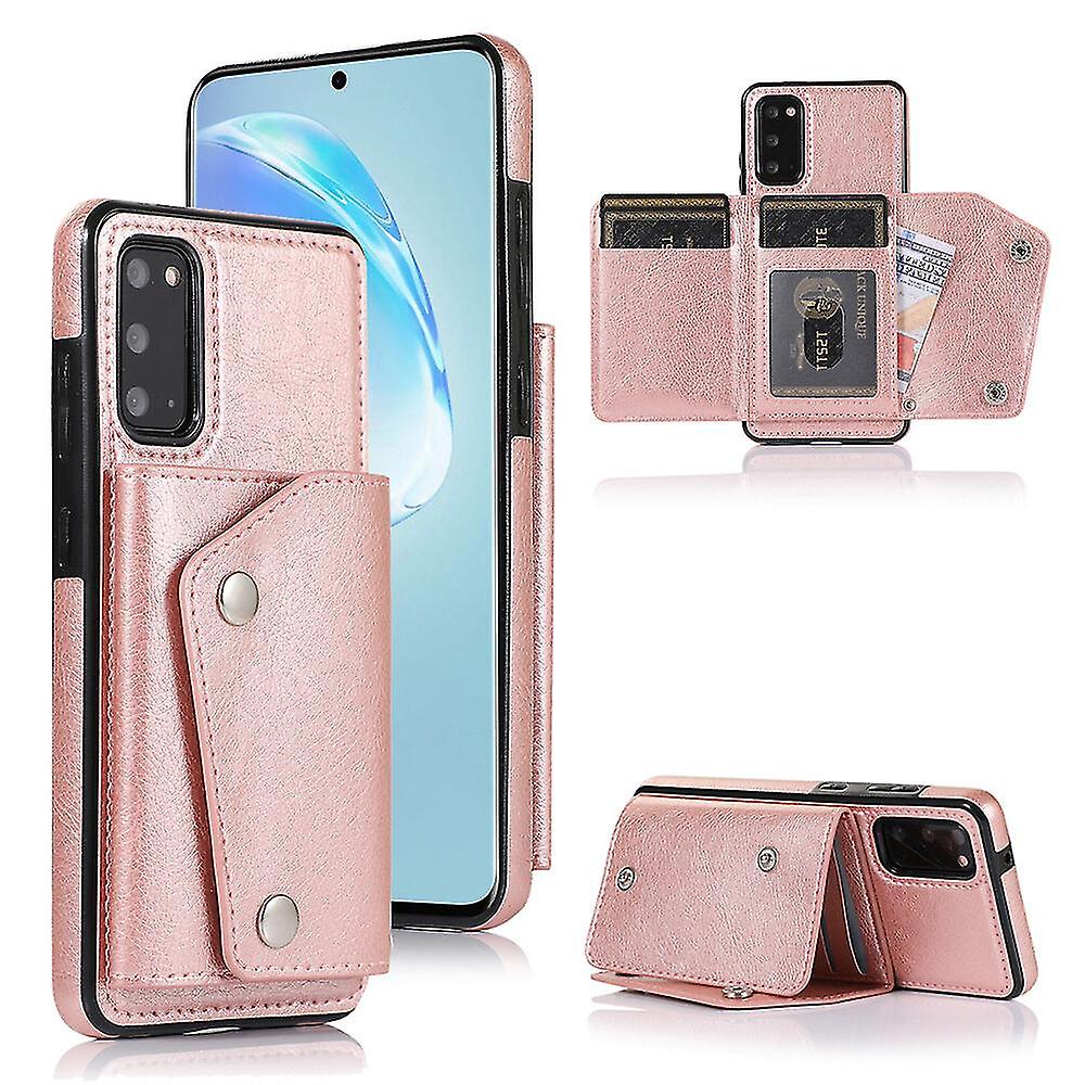 Handmade Pu Leather Case For Samsung S20 With Card Holder, Wallet Function, Kickstand Function, Fall Protection, Durable