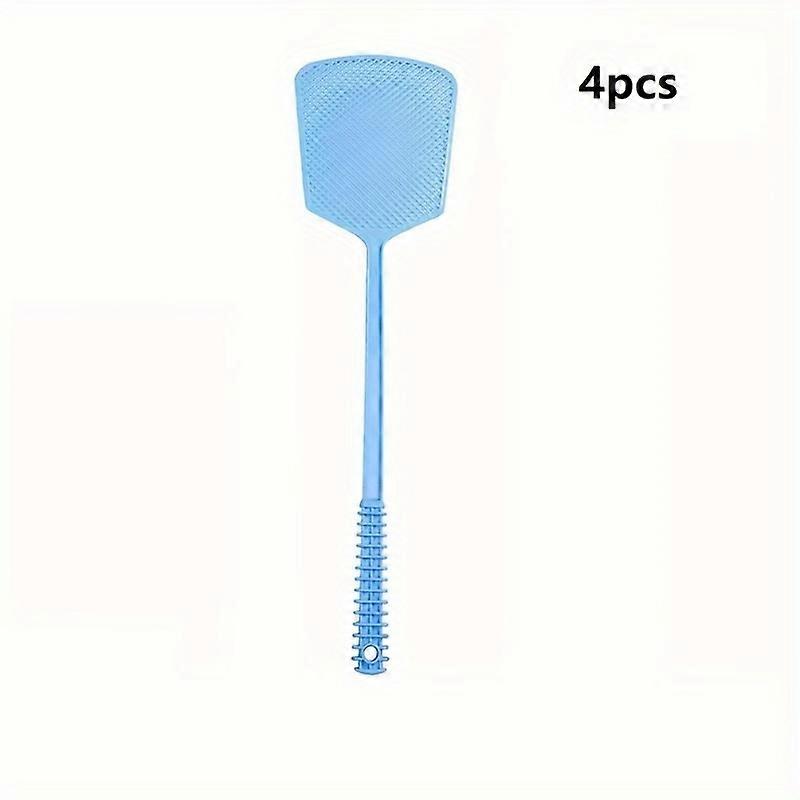 4pcs, Extra-Large, Thickened Fly Swatter with Long Handle - Durable Plastic Construction, Effective Mosquito and Insect Killer, Manual Pest Control fo