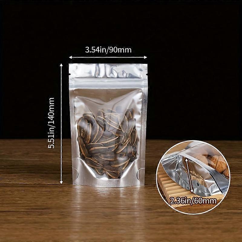100pcs Premium Smell Proof Self-sealing Bags - Durable Airtight Mylar Storage for Food, Snacks, Herbs - Resealable, Odorless, Ideal for Small Business