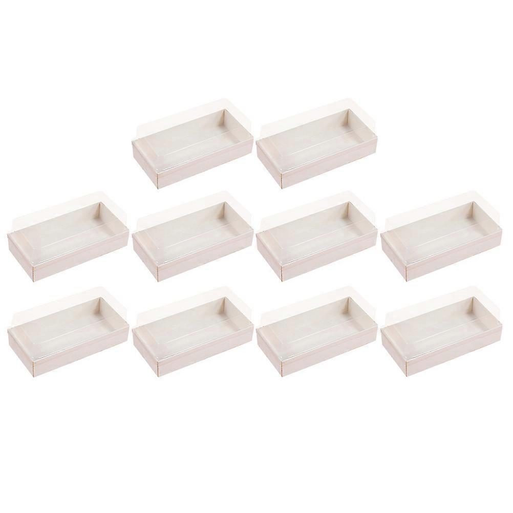 10 Pcs Cupcake Containers Cake Roll Container Swiss Roll Cake Box Triangle Cake Box Sandwich Triangle Box