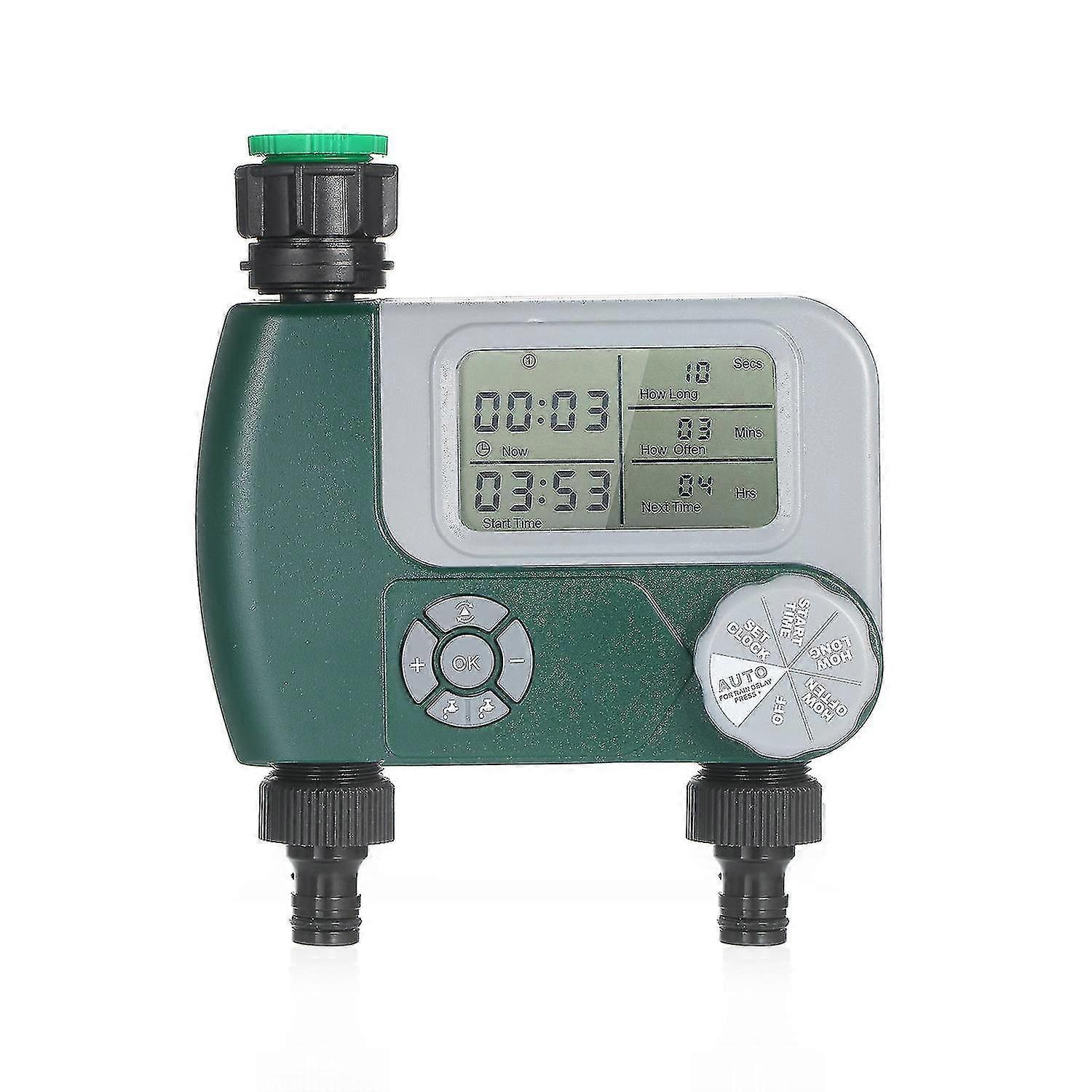 Programmable Digital Hose Faucet Timer Outdoor Automatic Watering Sprinkler System Irrigation Controller With 2 Outlet