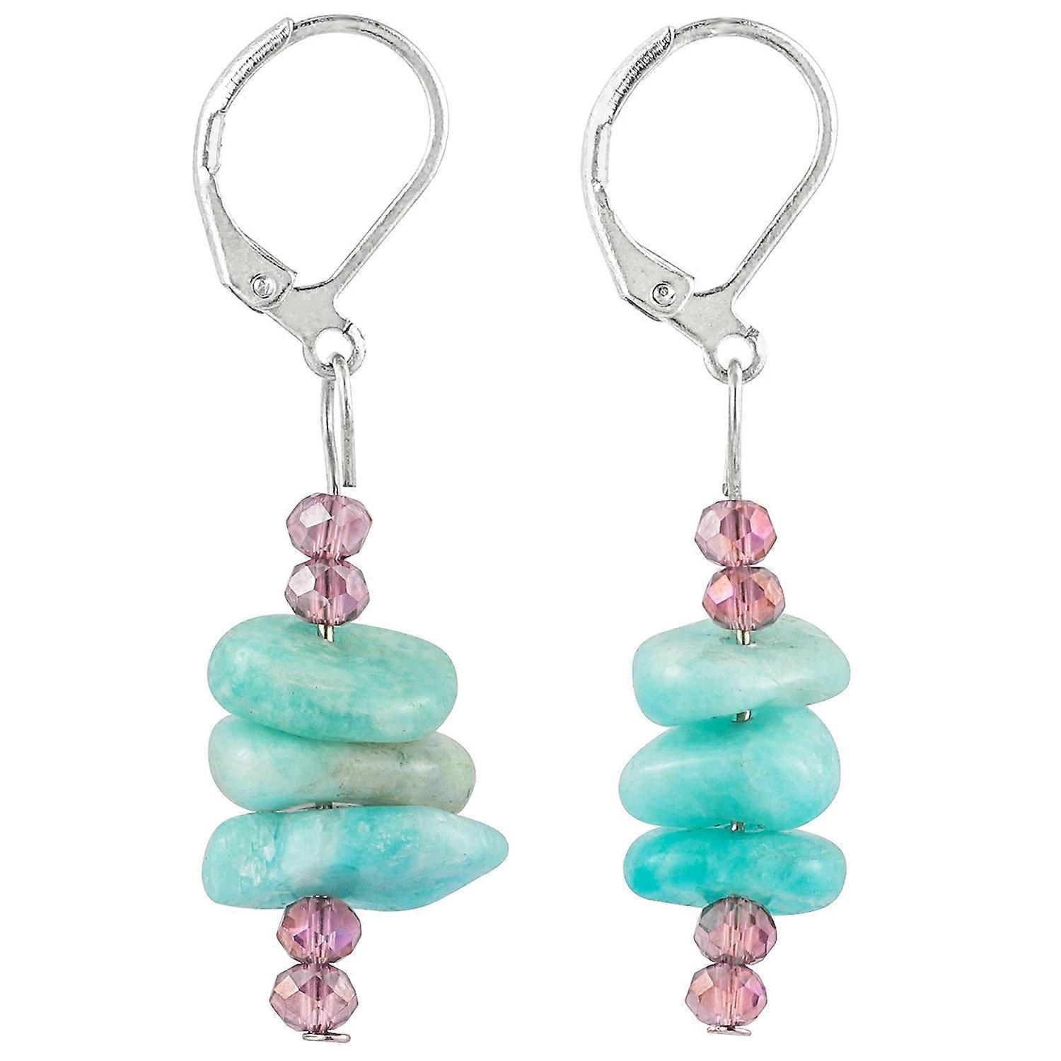 Earrings-Sky Blue Stone Elegance-Celestial Charm