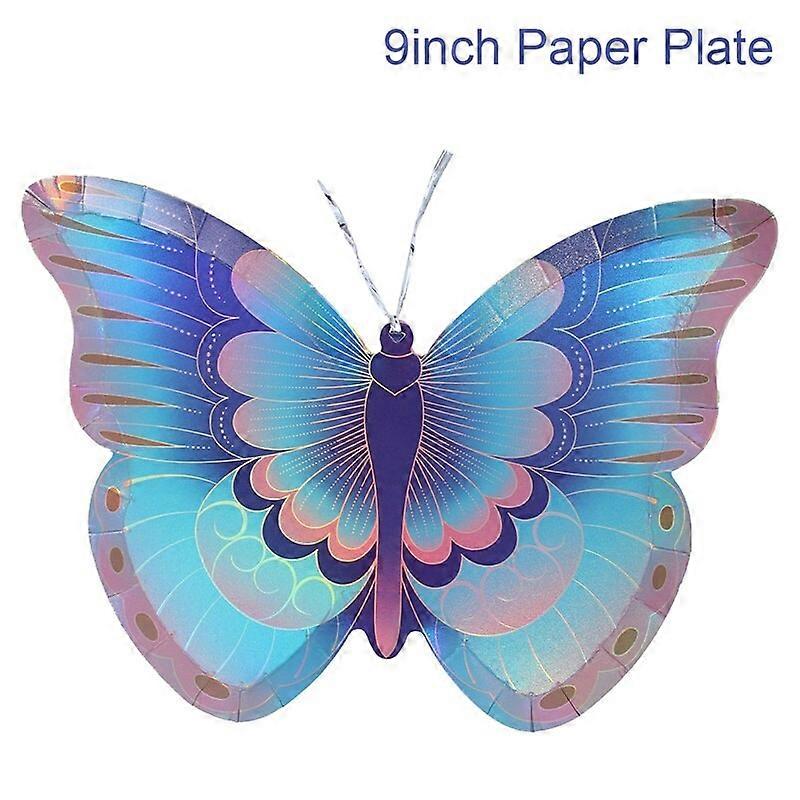 핑크 나비 일회용 식기 장식 나비 생일 파티 장식 소녀 베이비 샤워 선물 나비 장식