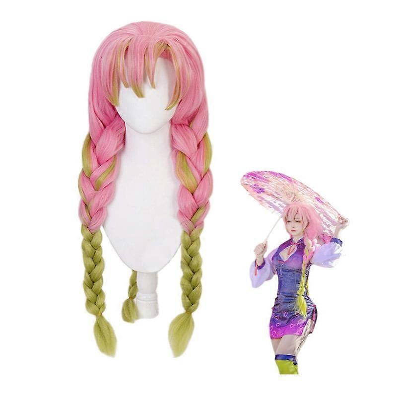 Kanroji Mitsuri Cosplay Perücke – Pink & Ideal Für Dem Slayer Fans & Halloween-Partys
