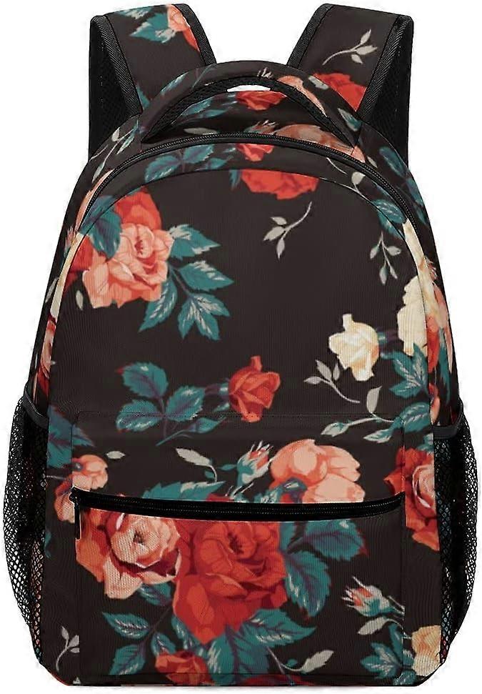 حقيبة ظهر للنساء الرجال الورود خفيفة الوزن حقيبة ظهر للكمبيوتر المحمول حقائب ظهر قوية للصالة الرياضية عارضة Daypack