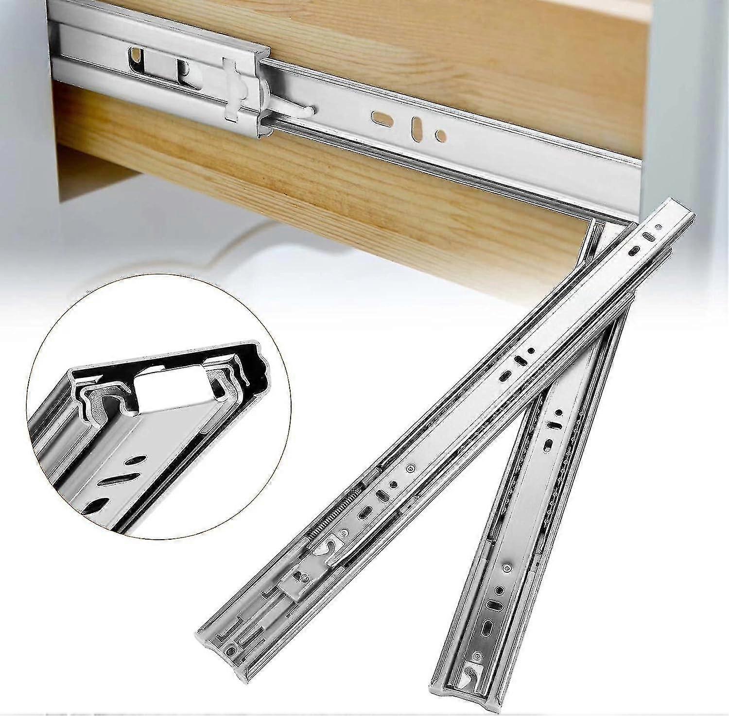 Ball Bearing Slide 2 Pack 300mm Drawer Slides Soft Close Drawer Slide 304d Stainless Steel Roller Slide Full Extension Drawer Slides Weight Capacity 5