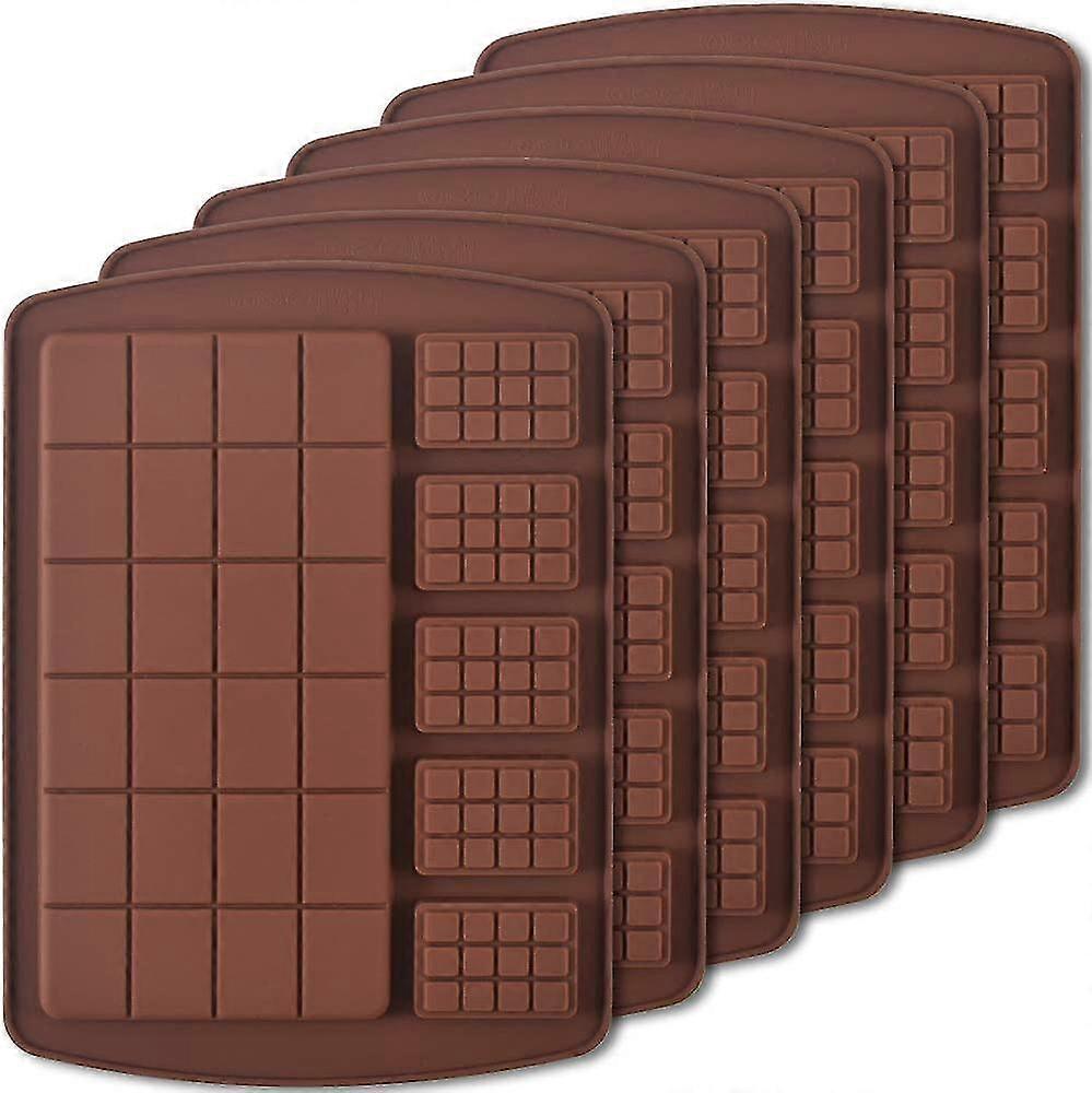Set of 6 silicone molds for chocolates, sweets and energy bars,2024 Ping   -Yx