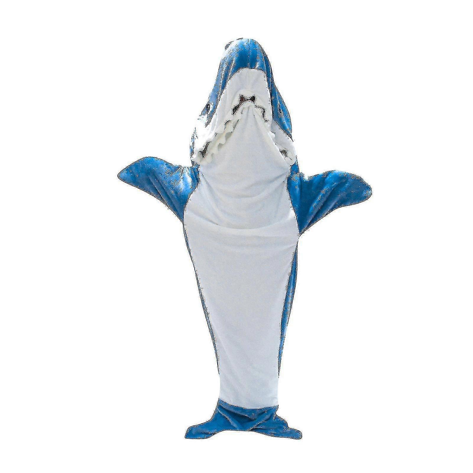 Shark Blanket Super macio aconchegante flanela com capuz Shark saco de dormir macacão