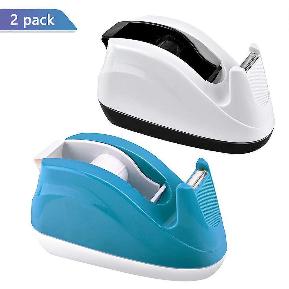 Desktop Tape Dispenser Adhesive Roll Holder with Weighted Nonskid Base, 2 Pack(B
