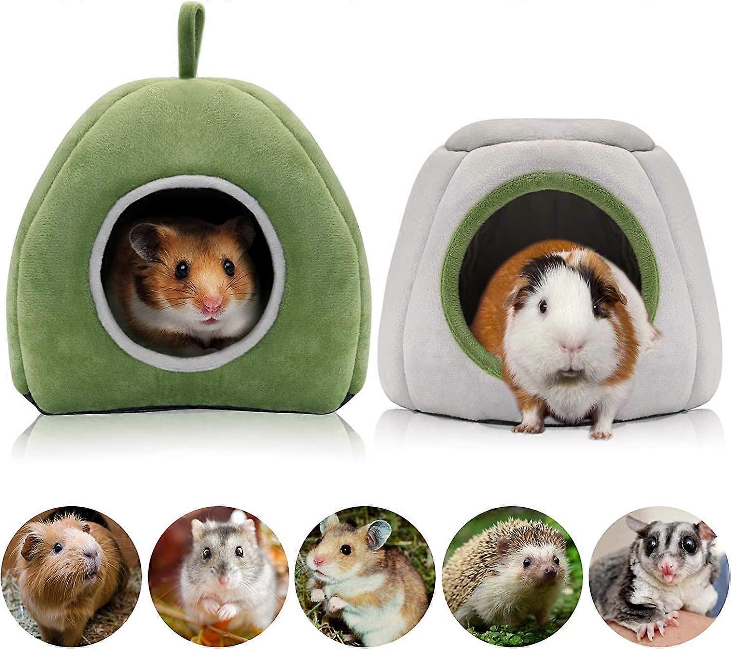 Pet cotton semi-enclosed windproof and warm nest (stump nest + yurt nestgreen) 2 pcs
