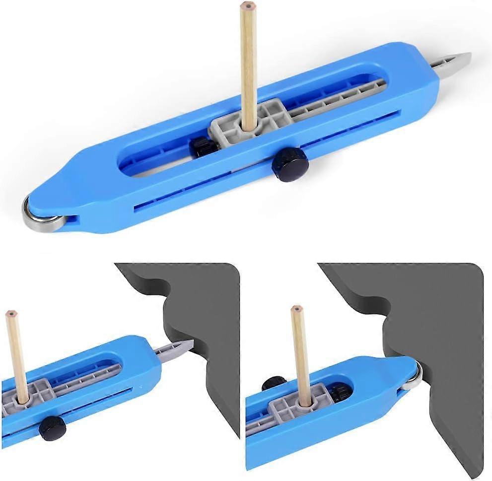 Scribing Ruler Contour Gaug,Woodworking Edge Corner Measuring, Profile Marking Tool for Floor,Tile Laying