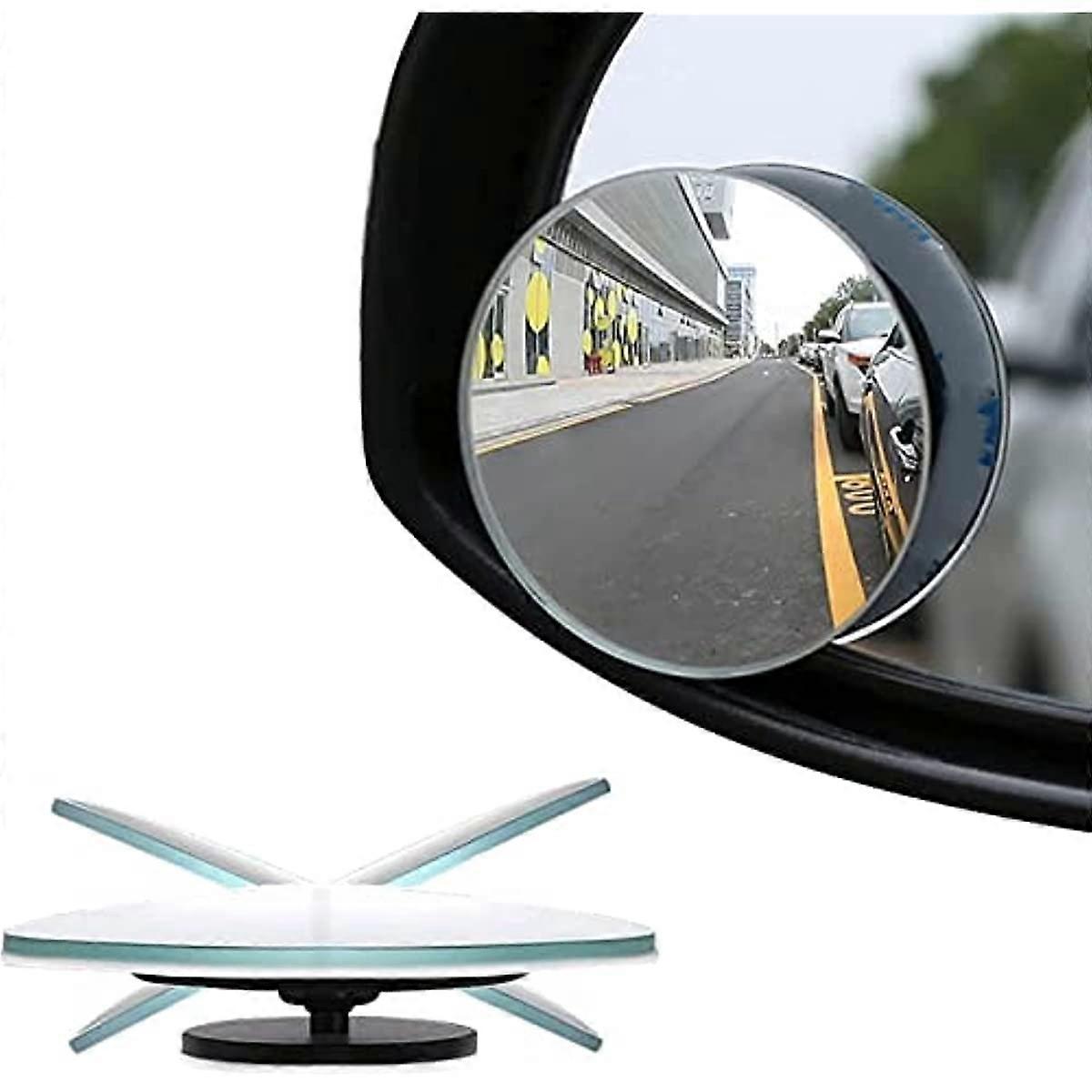 2 Pack Blind Spot Mirrors For Cars Waterproof 360Rotatable Convex Rear View Mirror For Universal Cars  Adjustable HD Wide Angle Convex Blind Spot Mirr