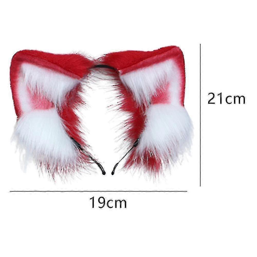 Handmade Wolf Fox Fur Ears Hairhoop Head-Excellence