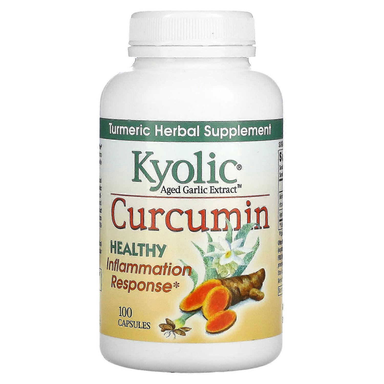 Kyolic, Aged Garlic Extract, Curcumin, 100 Capsules