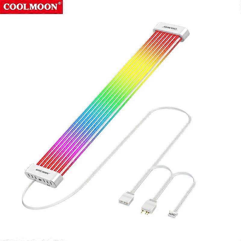 Flexible Light Bar for COOLMOON Neon Line 8Pin 24Pin ARGB Bendable Chassis Streamer Multifunctional DIY for Power Supply Unit