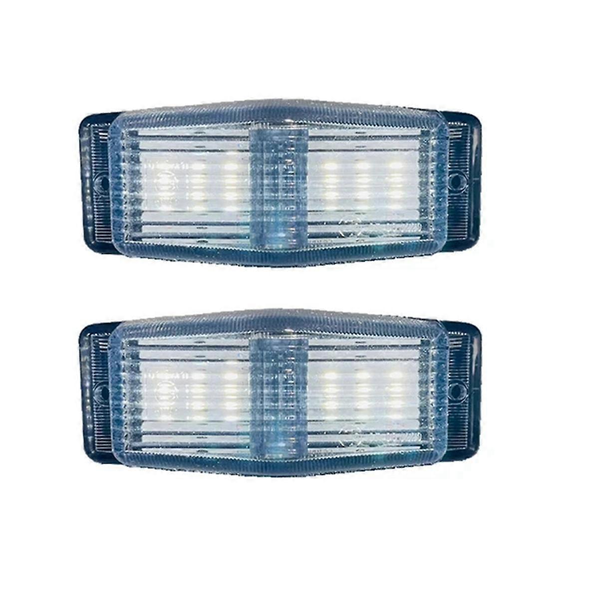 2Pcs LED Marker Lights Front Double Burner Indicator LampFor Man Truck Lorry Front Grill Light A