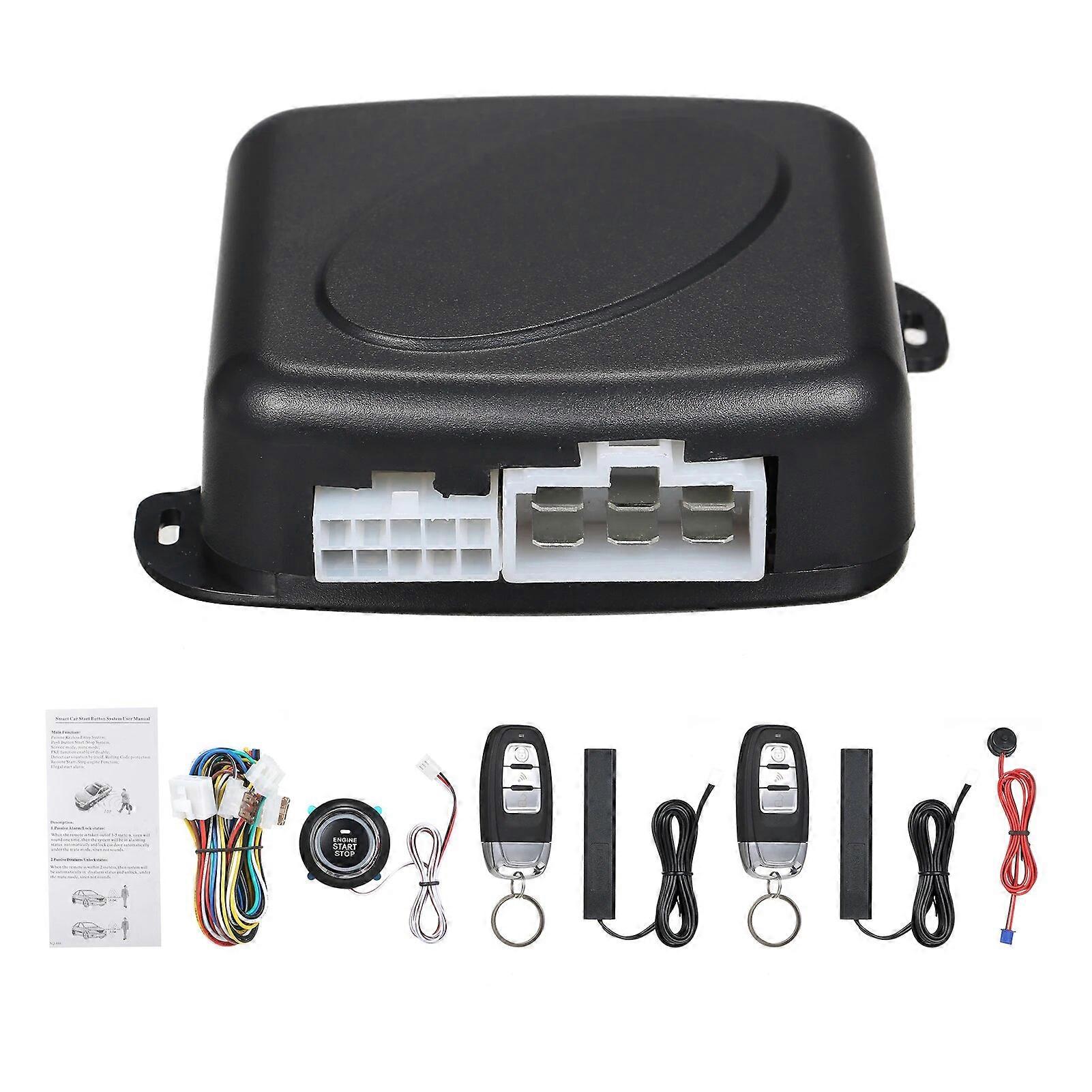 Car Keyless Entry Starter System Passive Keyless Entry Car Alarm System Lock Unlock Push Button Car Remote Starter Stop System