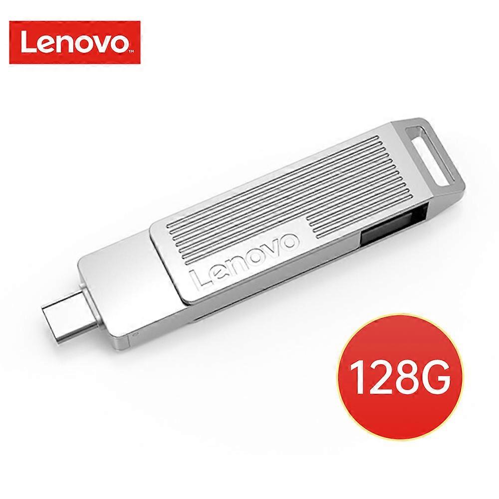 Lenovo SX5 Pro 128GB USB3.2 + Type-C U Disk Flash Driver High-speed Transmission Wide Compatible with PC Computer Vehicle Speaker Mobile Phone Andoird