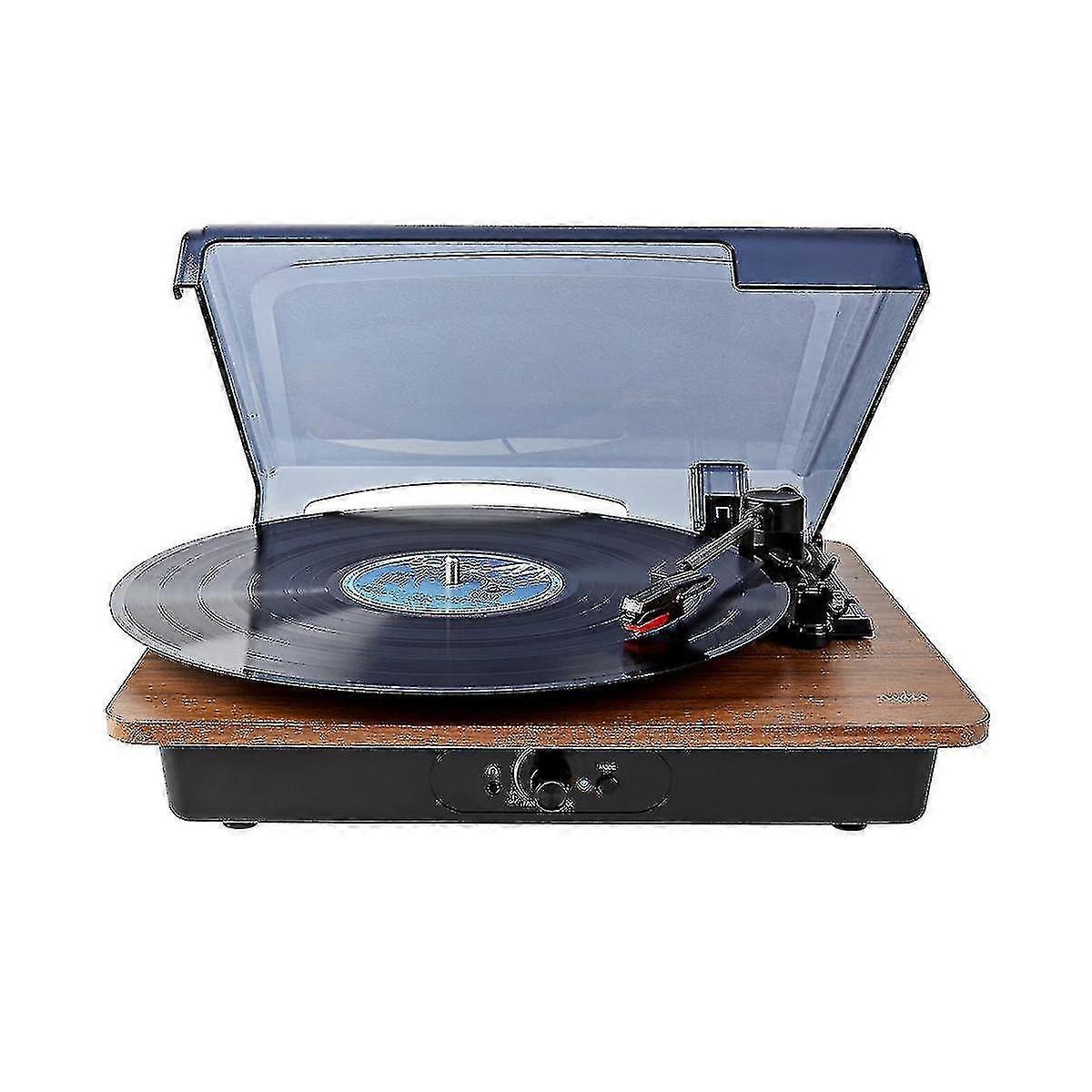 Belt-Driven Turntable with Built-in Speaker