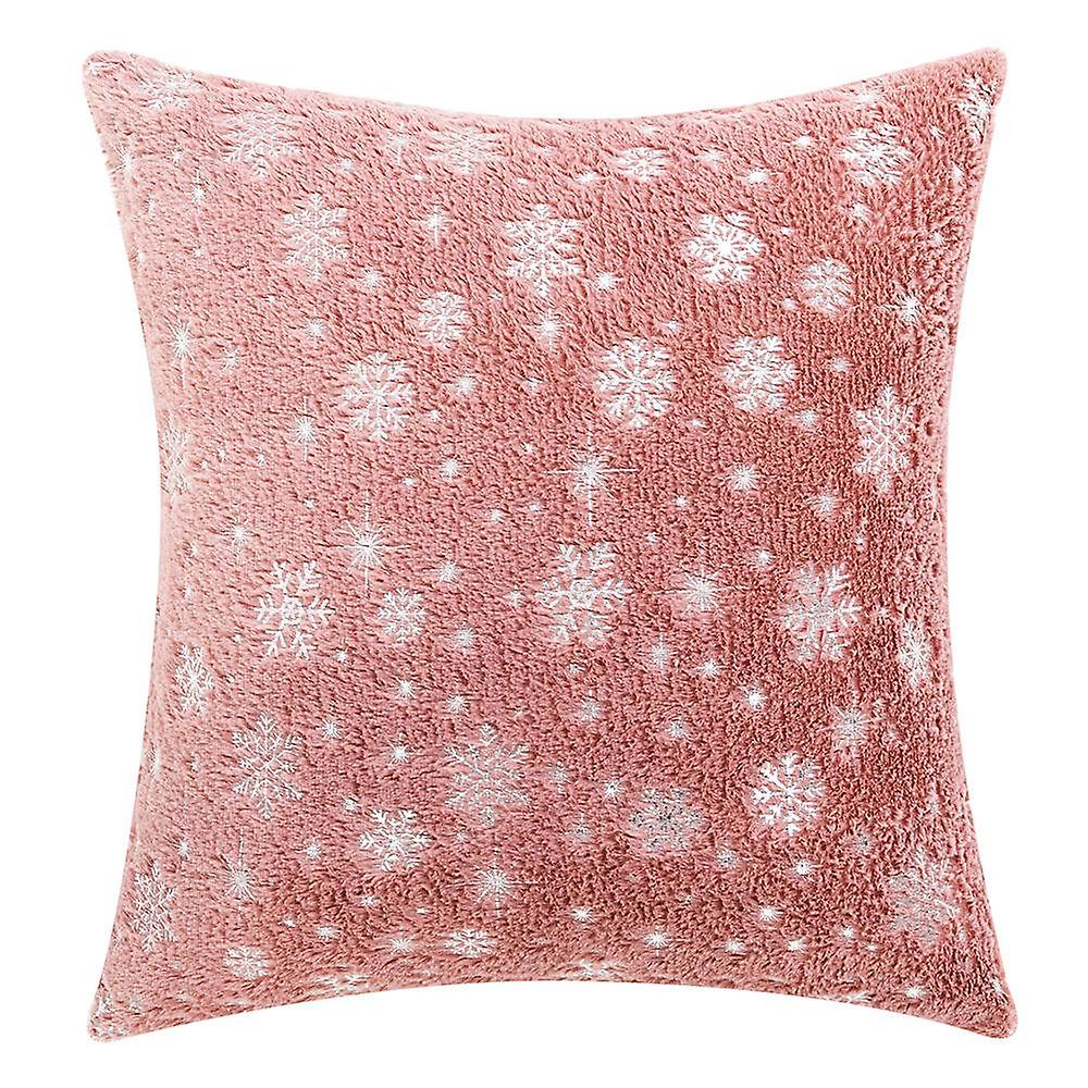 Pillowcases 45 * 45cm Bronzing And Silver Plating Snowflake Plush Pillowcase, Christmas Home Decoration