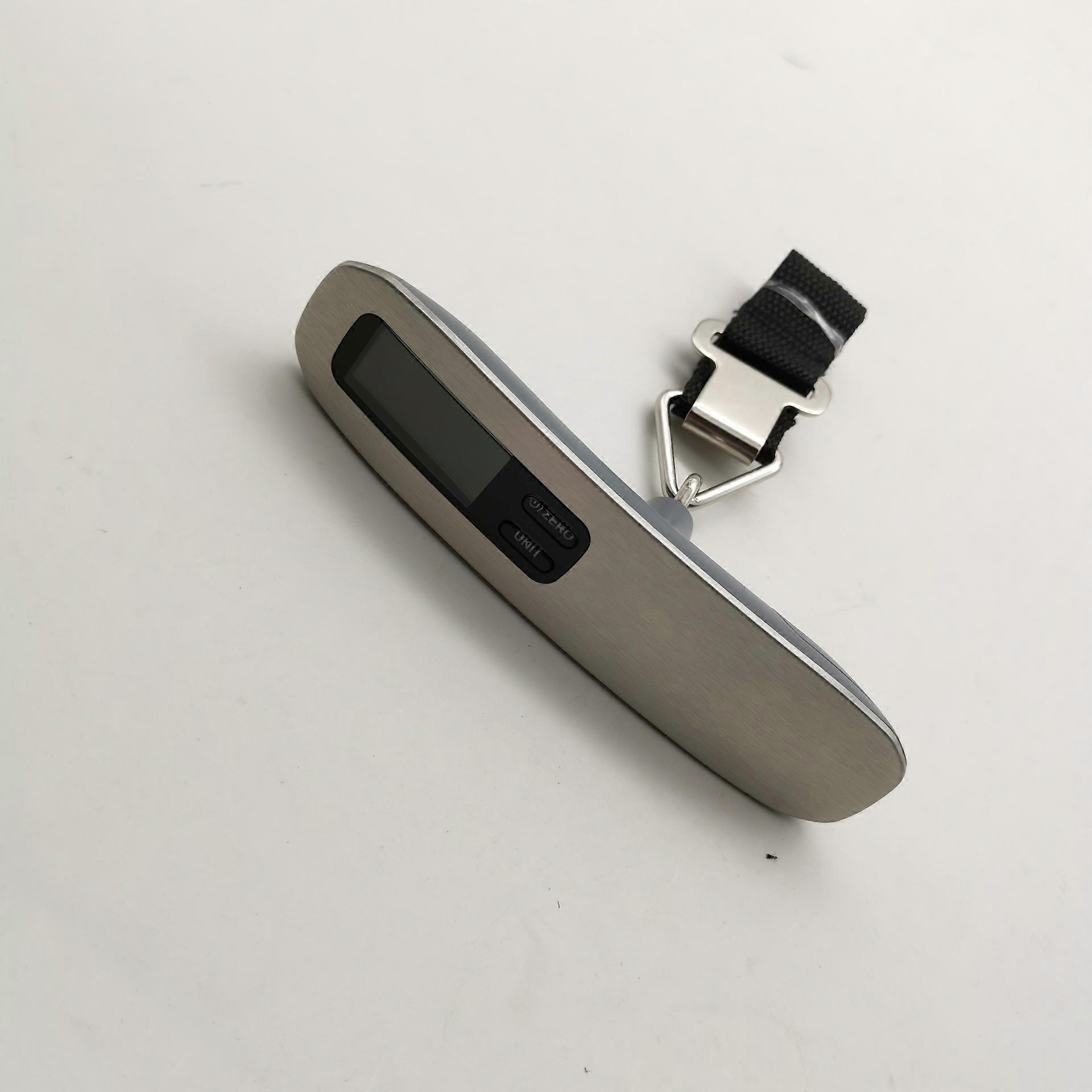 ZK-Electronic Luggage Scale, Digital Travel Scale, Portable Scale for Suitcases, Bags, Up to 50kg/110lbs, Backlit LCD Display, Tare Function - Black