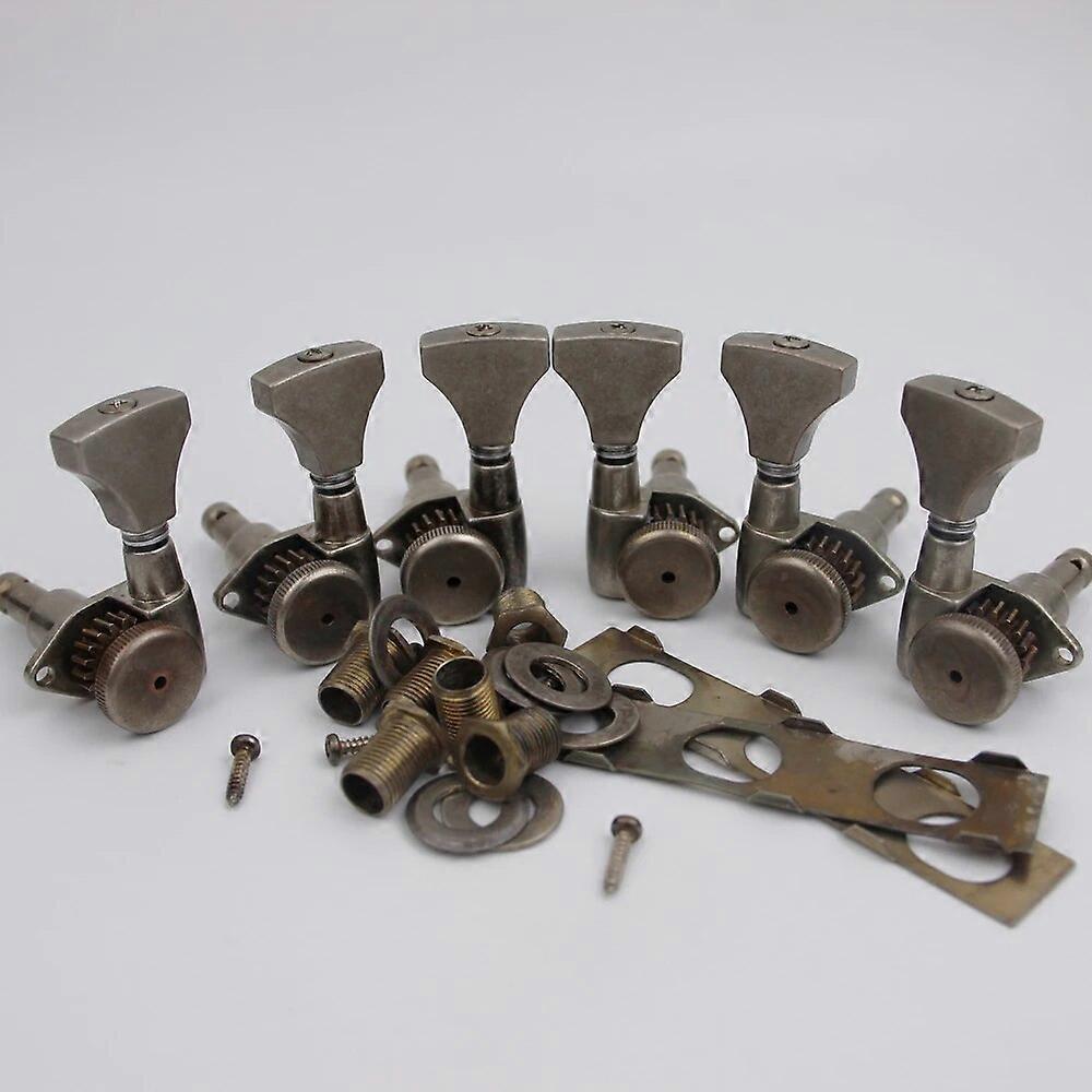 1 Set Old nickel Rust Grip-Lock Locking Guitar Tuning Machines 3R3L