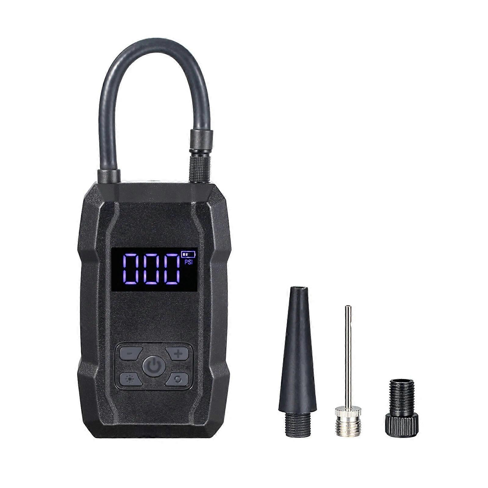 Cordless Tire Inflator LCD Digital 150 PSI Air Compressor 6000mAh Rechargeable Air Pump Preset Tire Pressure Auto Stop Function