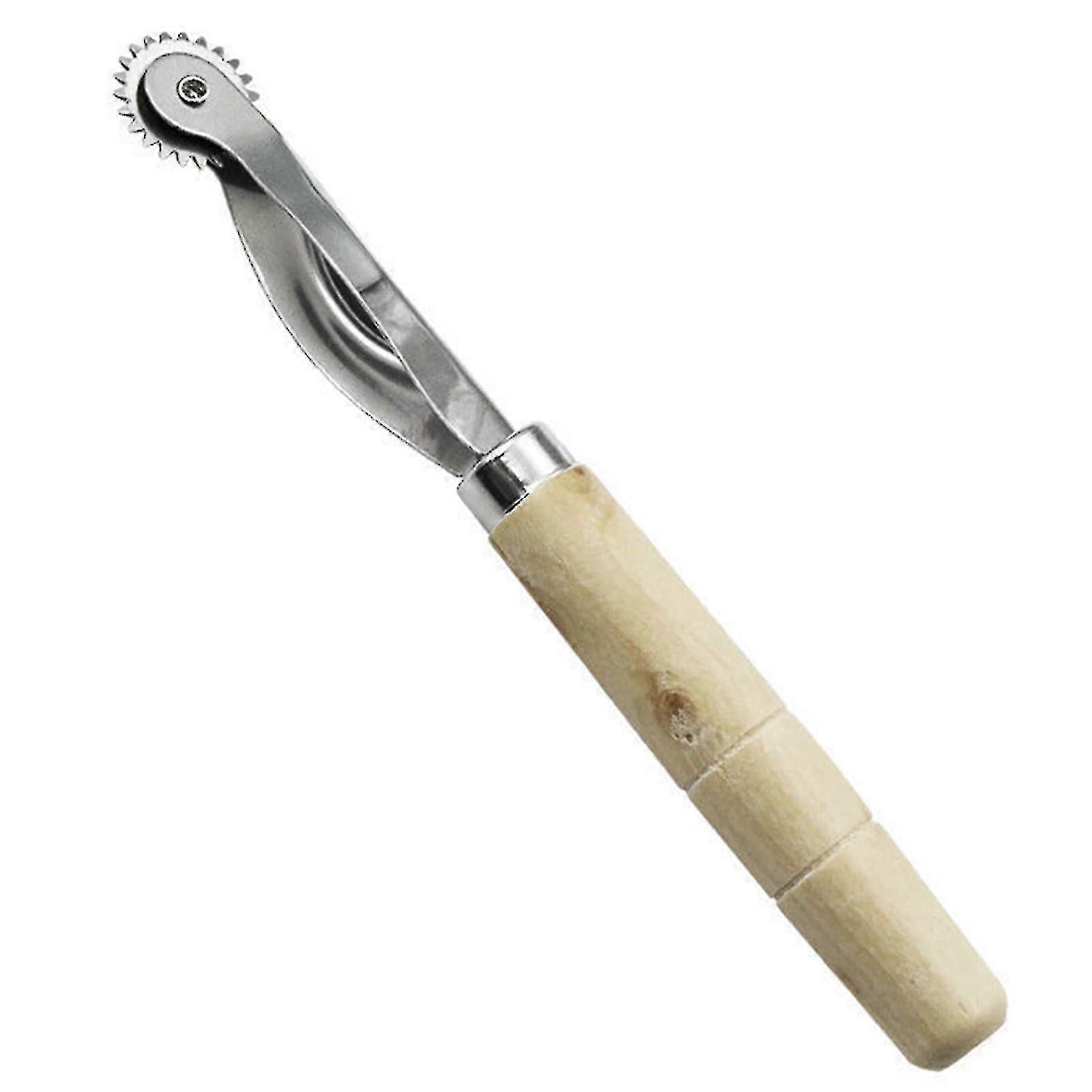 Diy Leather Cloth Scribing Wheel With Wooden Handle Multipurpose Sewing Tool